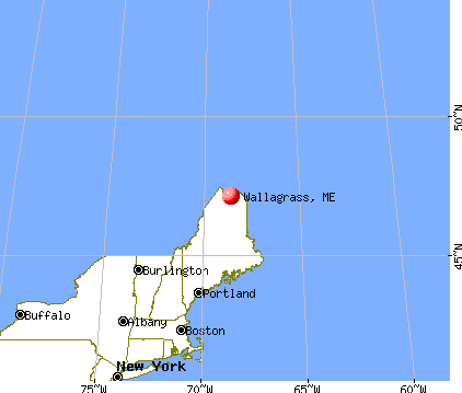 Wallagrass, Maine map