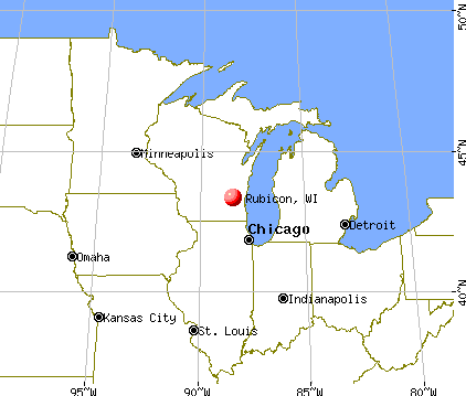 Rubicon, Wisconsin map