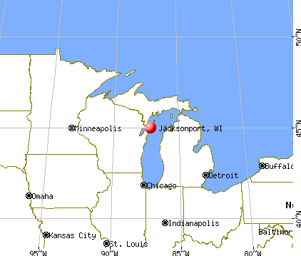 Jacksonport, Wisconsin map