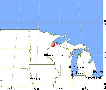 Brule, Wisconsin map