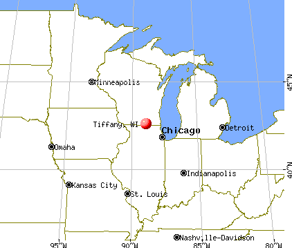 Tiffany, Wisconsin map