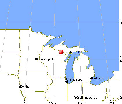 Tipler, Wisconsin map
