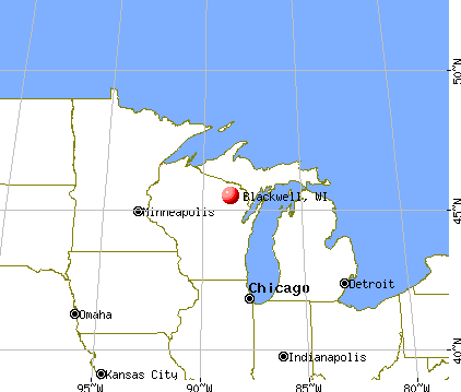 Blackwell, Wisconsin map