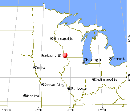 Beetown, Wisconsin map