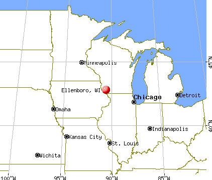 Ellenboro, Wisconsin map