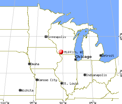 Mifflin, Wisconsin map