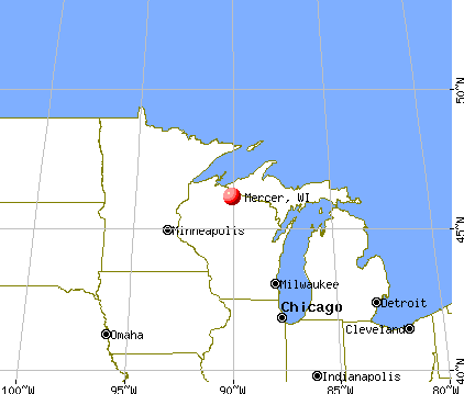 Mercer, Wisconsin map