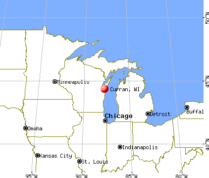 Curran, Wisconsin map