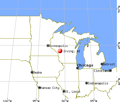 Irving, Wisconsin map