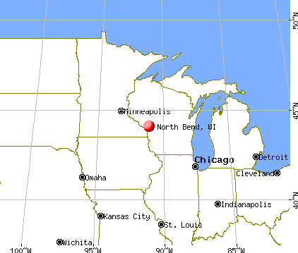 North Bend, Wisconsin map