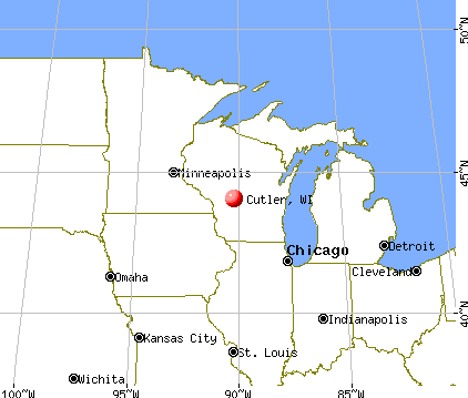 Cutler, Wisconsin map