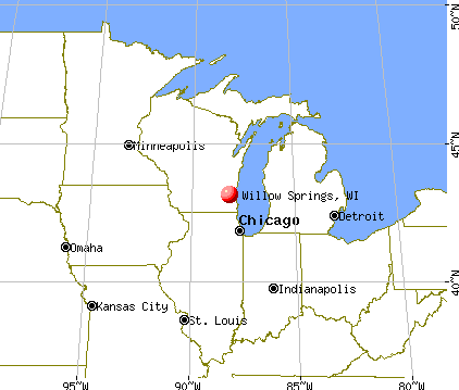 Willow Springs, Wisconsin map