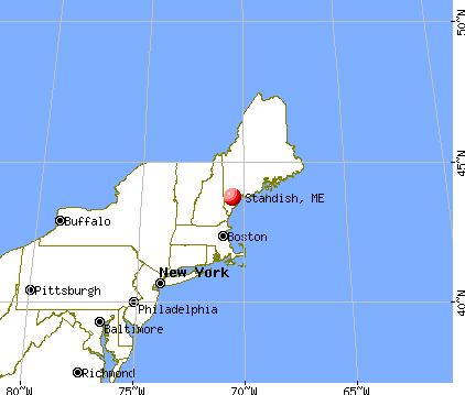 Standish, Maine map