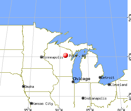 Polar, Wisconsin map