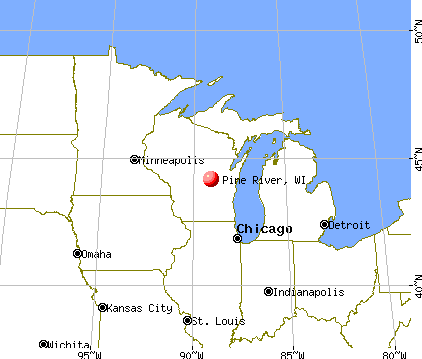 Pine River, Wisconsin map