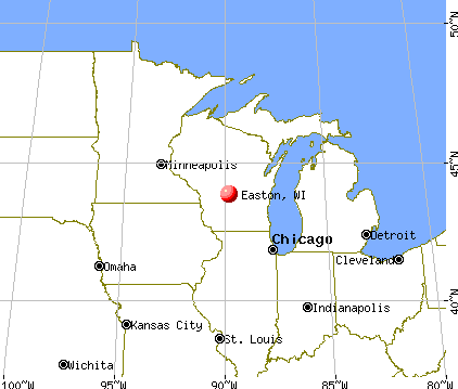 Easton, Wisconsin map