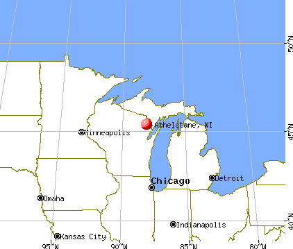 Athelstane, Wisconsin map