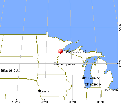 Riverview, Wisconsin map