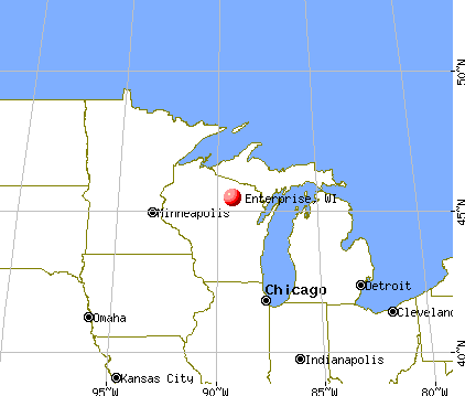 Enterprise, Wisconsin map