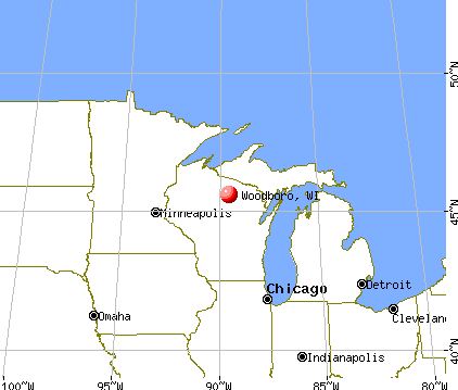 Woodboro, Wisconsin map