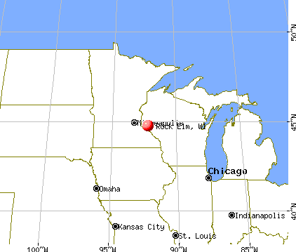 Rock Elm, Wisconsin map