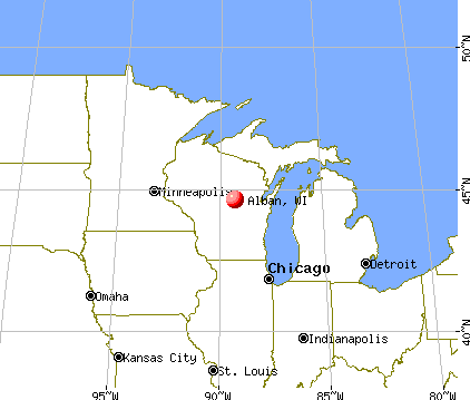 Alban, Wisconsin map