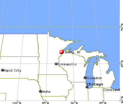 Dewey, Wisconsin map
