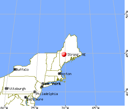 Strong, Maine map