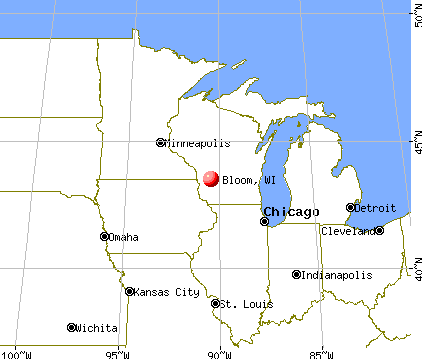 Bloom, Wisconsin map
