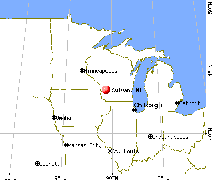 Sylvan, Wisconsin map
