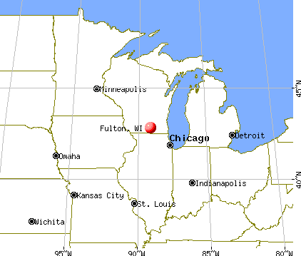 Fulton, Wisconsin map