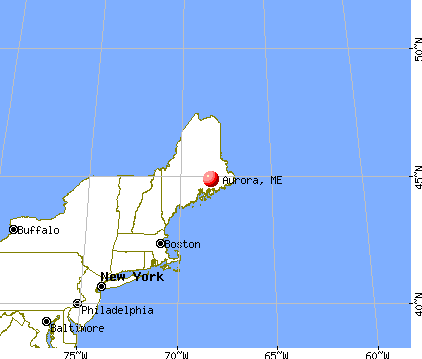 Aurora, Maine map