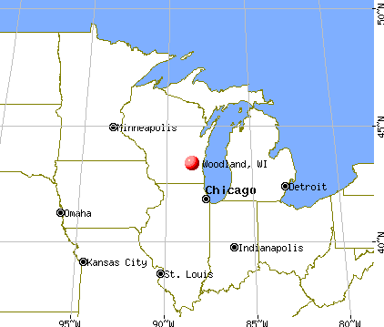 Woodland, Wisconsin map