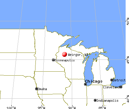 Weirgor, Wisconsin map