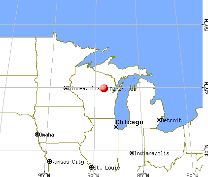 Almon, Wisconsin map