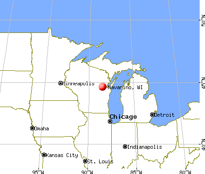 Navarino, Wisconsin map