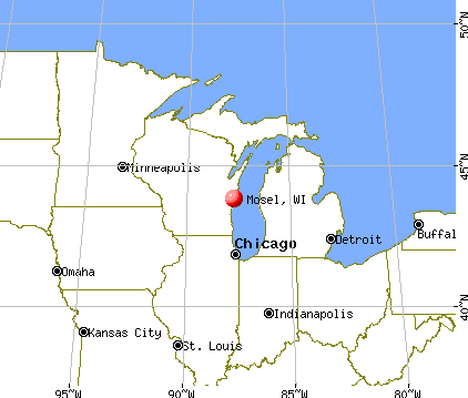 Mosel, Wisconsin map