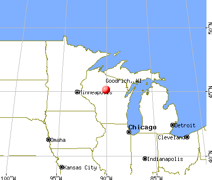 Goodrich, Wisconsin map