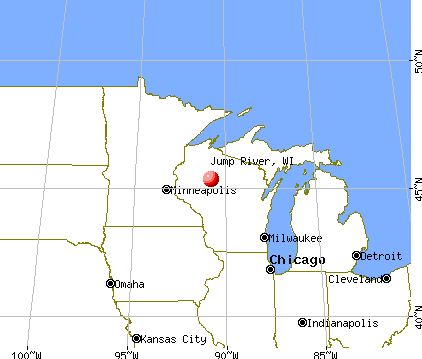 Jump River, Wisconsin map