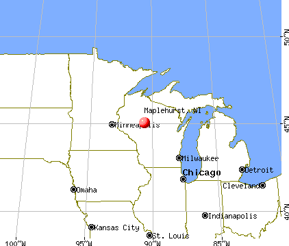 Maplehurst, Wisconsin map