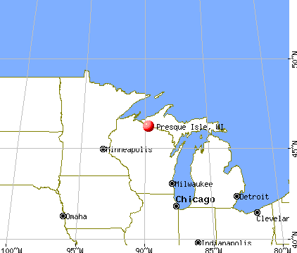 Presque Isle, Wisconsin map
