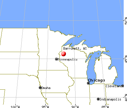 Barronett, Wisconsin map