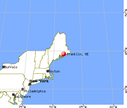 Franklin, Maine map