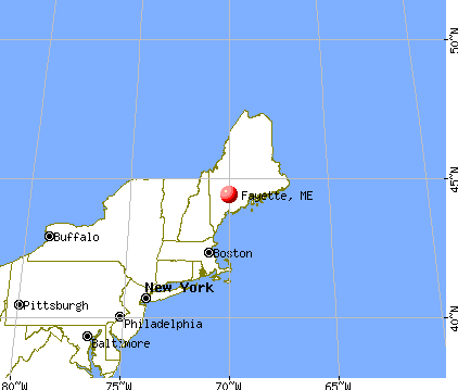 Fayette, Maine map
