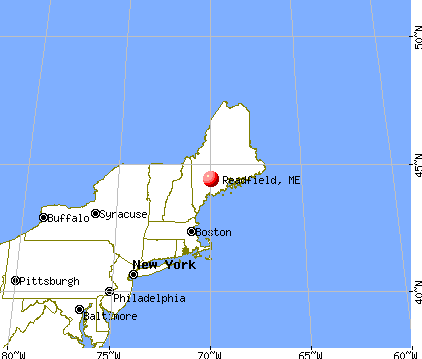 Readfield, Maine map