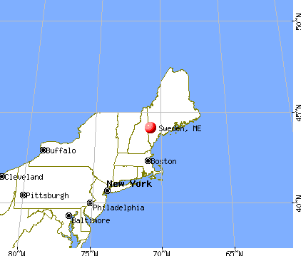 Sweden, Maine map