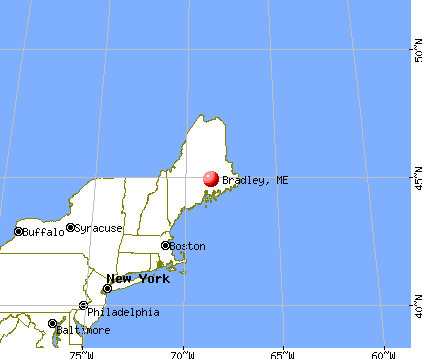 Bradley, Maine map