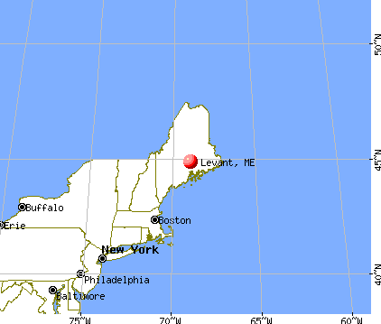 Levant, Maine map