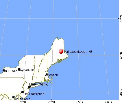 Mattawamkeag, Maine map