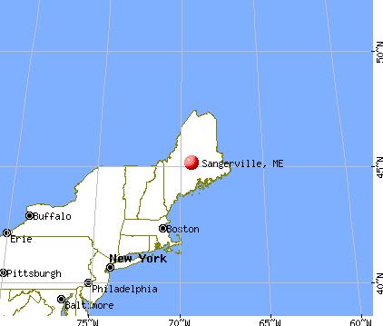 Sangerville, Maine map